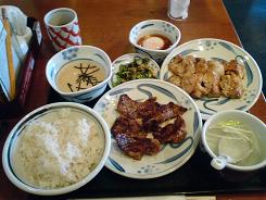 今日のお昼ご飯は新宿ねぎし秋葉原店にて『牛カルビ+鶏グリル定食』